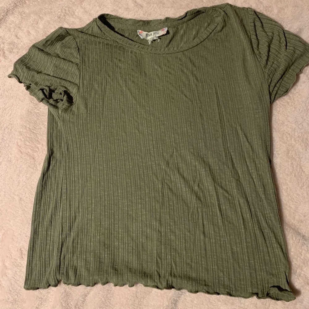 Olive Green Baby Tee!